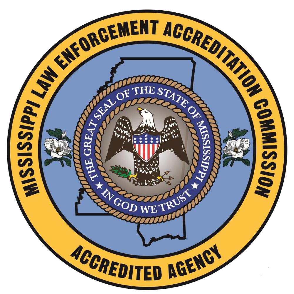 Blue and Gold Accreditation Seal for Mississippi Law Enforcement