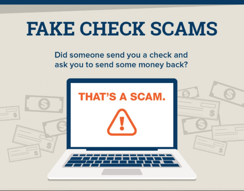 Exclamation Point in a triangle alerting Fake Check Scam